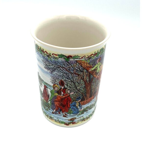 Vintage Coffee Dunoon Stoneware “Gathering Mistletoe” Christmas Cheer Series Mug - Picture 5 of 5